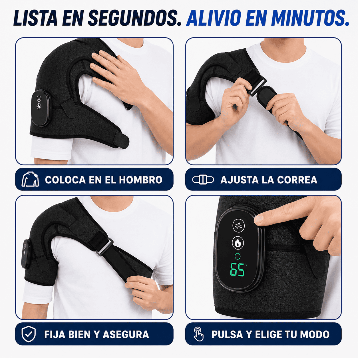 Hombrera con calor y vibración